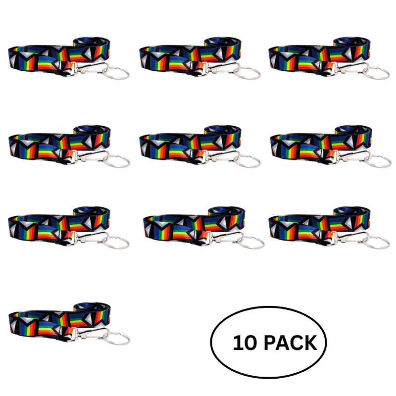 10 Pack Daniel Quasar Flag Lanyards - The Awareness Company