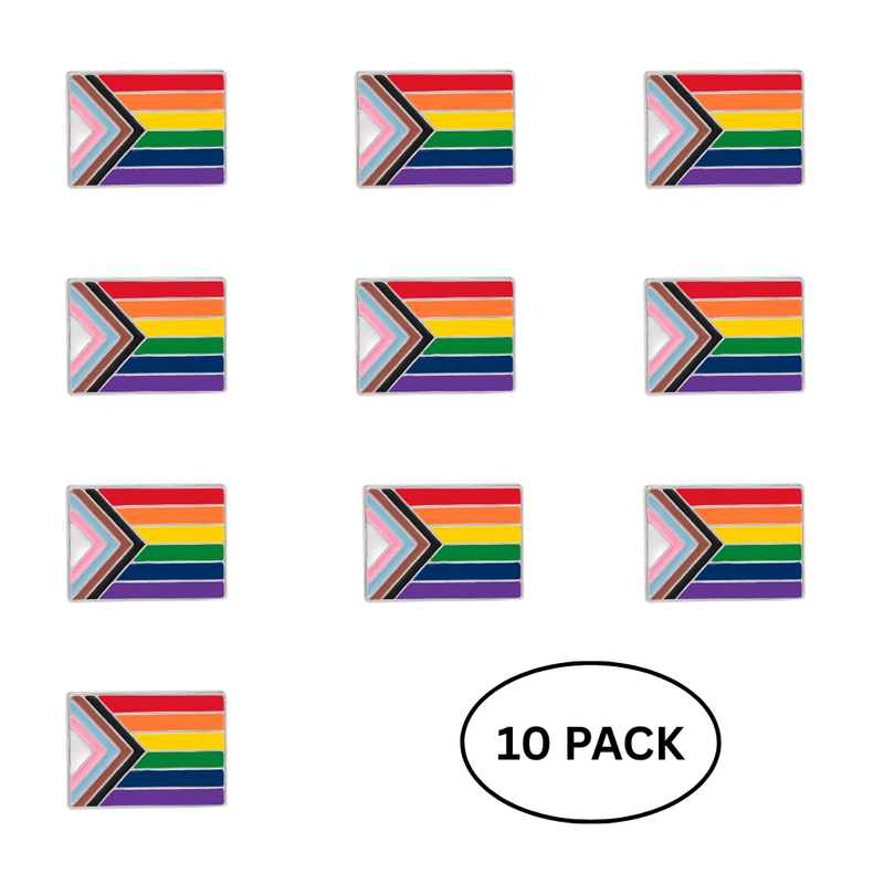 10 Pack Daniel Quasar Flag Lapel Pins - The Awareness Company