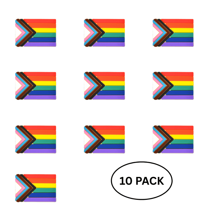 10 Pack Daniel Quasar Flag Silicone Flag Pins - The Awareness Company