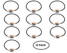 Load image into Gallery viewer, 10 Pack Daniel Quasar Flag Stretch Bracelets - The Awareness Company