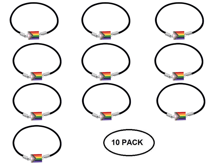10 Pack Daniel Quasar Flag Stretch Bracelets - The Awareness Company