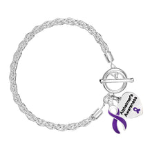 Load image into Gallery viewer, Alzheimer's Awareness Purple Ribbon Rope Bracelets - The Awareness Company