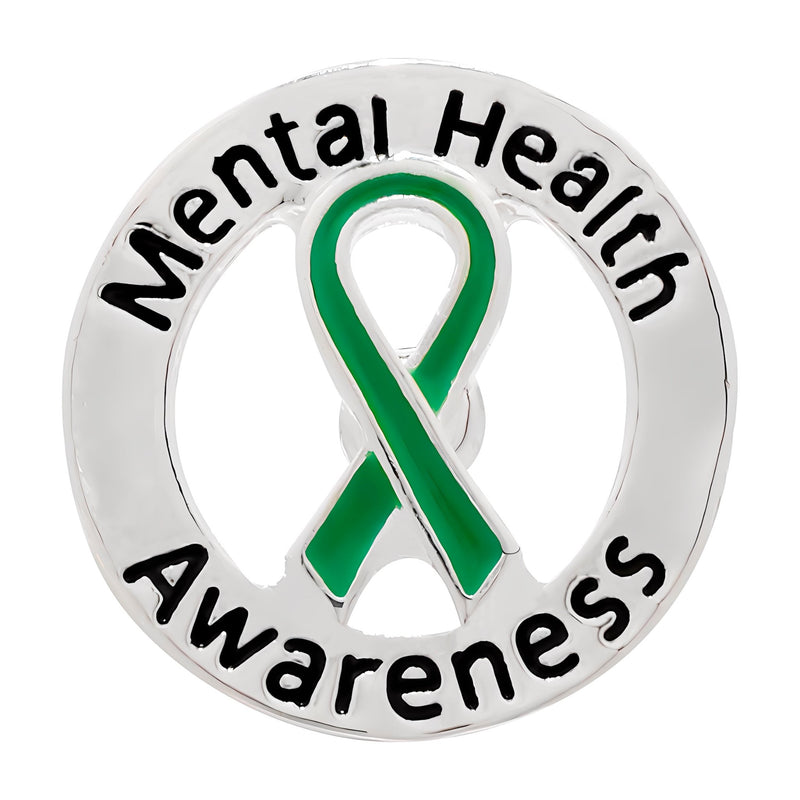 Circle Mental Health Awareness Ribbon Pins - The Awareness Company