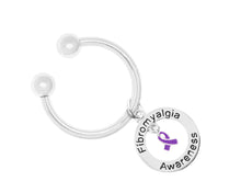 Load image into Gallery viewer, Fibromyalgia Awareness Horseshoe Style Keychains - The Awareness Company