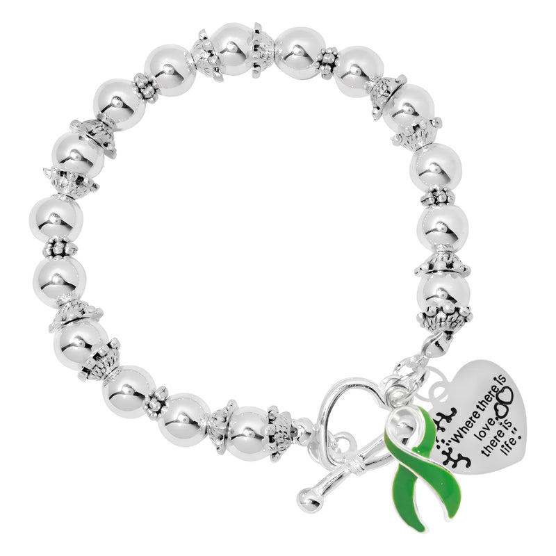 Green Ribbon Where There is Love Bracelets - The Awareness Company