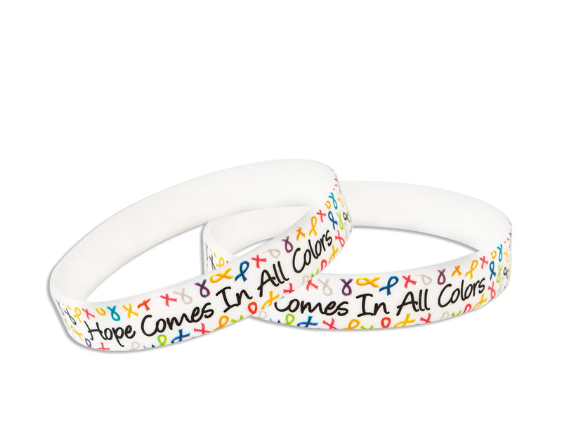 Hope Comes In All Colors Silicone Bracelets - The Awareness Company