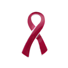 Load image into Gallery viewer, Large Burgundy Ribbon Pins - The Awareness Company