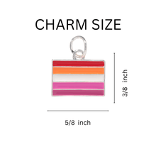 Load image into Gallery viewer, Lesbian Sunset Flag Charms - The Awareness Company
