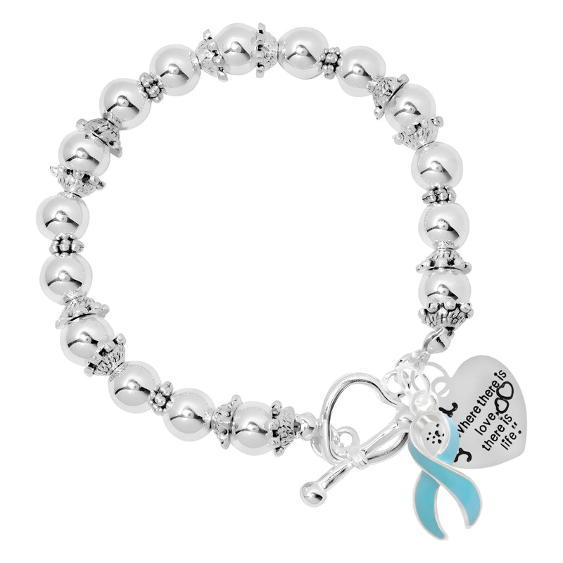 Light Blue Ribbon Where There is Love Bracelets - The Awareness Company