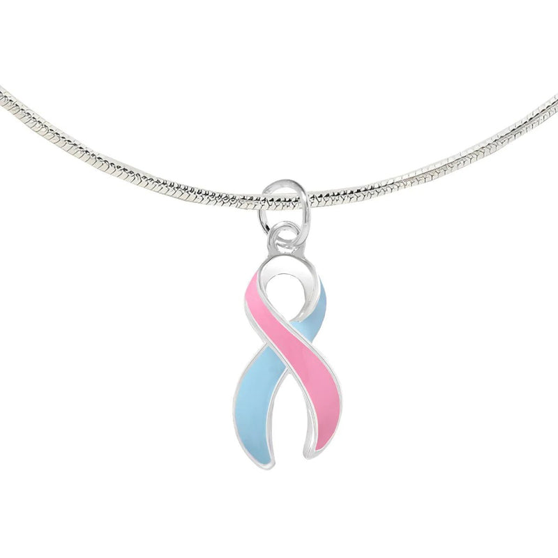 Pink & Blue Ribbon Necklaces - The Awareness Company