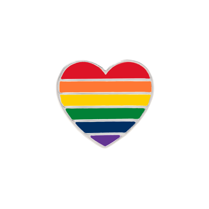 Rainbow Heart Shaped Pins - The Awareness Company