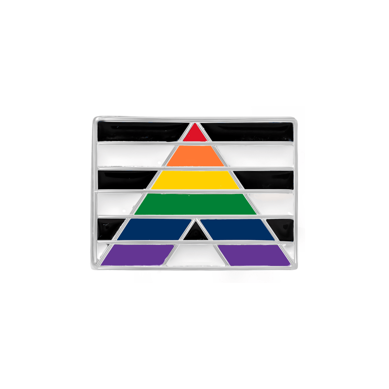 Rectangle Straight Ally Flag Pins - The Awareness Company