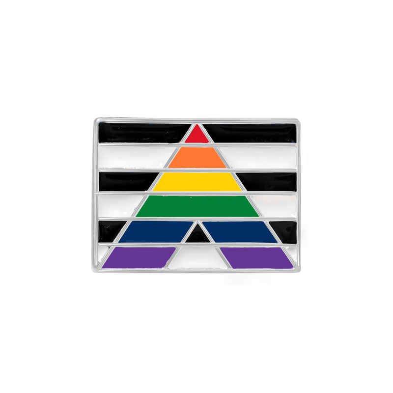 Rectangle Straight Ally Flag Pins - The Awareness Company