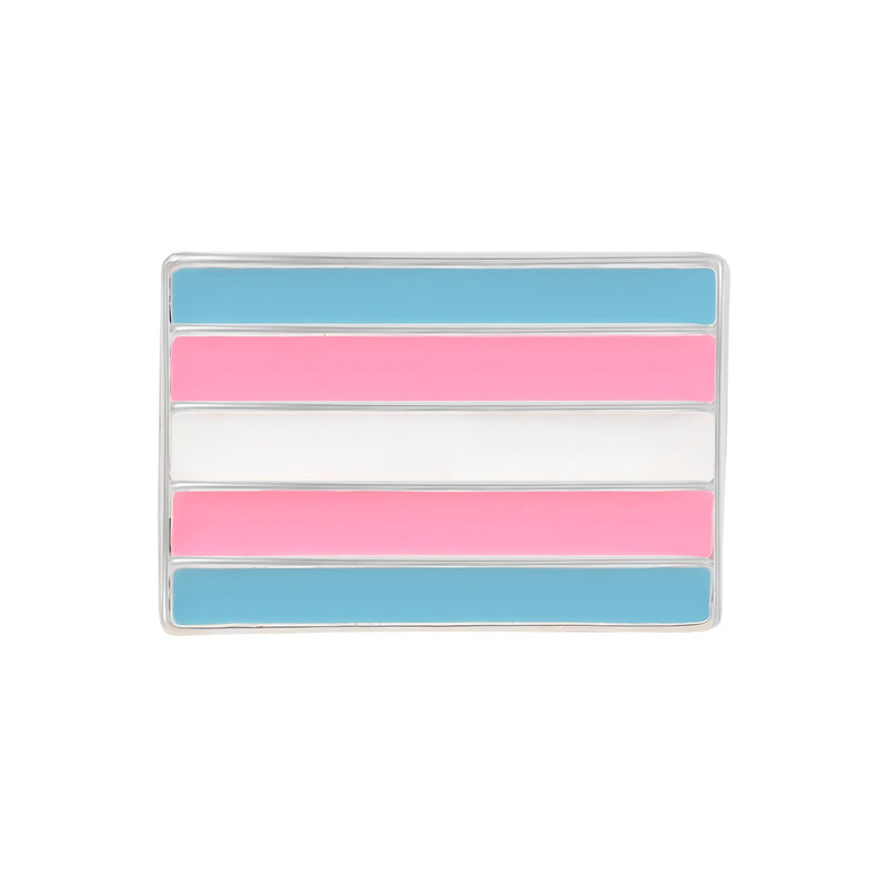 Rectangle Transgender Flag Pins - The Awareness Company