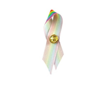 Load image into Gallery viewer, Satin Rainbow Ribbon Pins - The Awareness Company