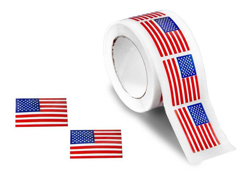 Small American Flag Stickers (250 per Roll) - The Awareness Company