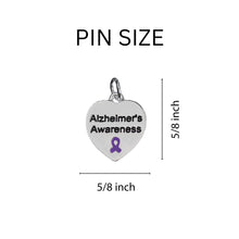 Load image into Gallery viewer, Alzheimer's Awareness Heart Charm Leather Cord Bracelets - The Awareness Company