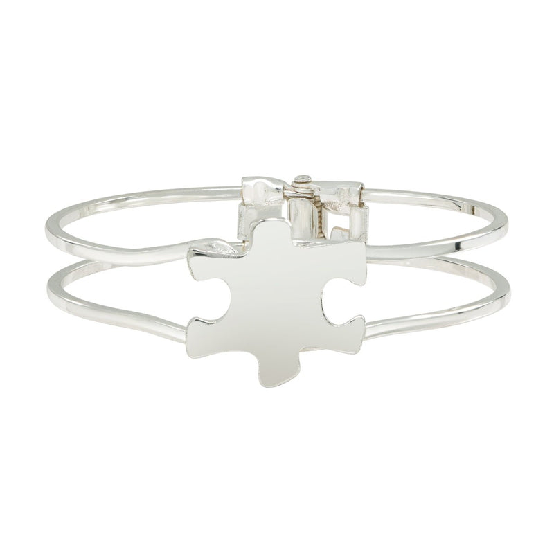Autism Awareness Puzzle Clasp Bangles - The Awareness Company