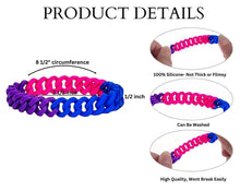 Load image into Gallery viewer, Bisexual Chain Link Silicone Bracelets - The Awareness Company