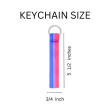 Load image into Gallery viewer, Bisexual Flag Lanyard Style Keychains - The Awareness Company