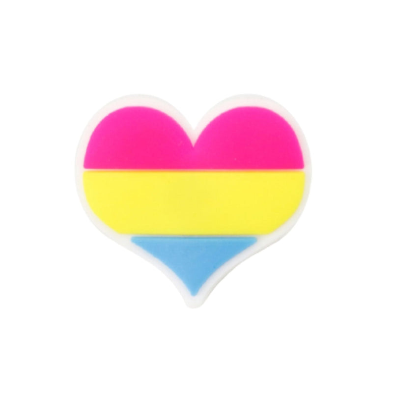 Pansexual Flag Heart Silicone Pins - The Awareness Company
