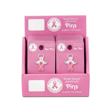 Load image into Gallery viewer, Pink Ribbon Angel Pin Counter Display (12 Cards) - The Awareness Company