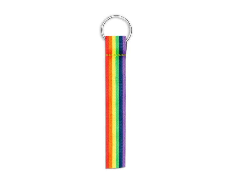 Rainbow Flag Lanyard Style Keychains - The Awareness Company