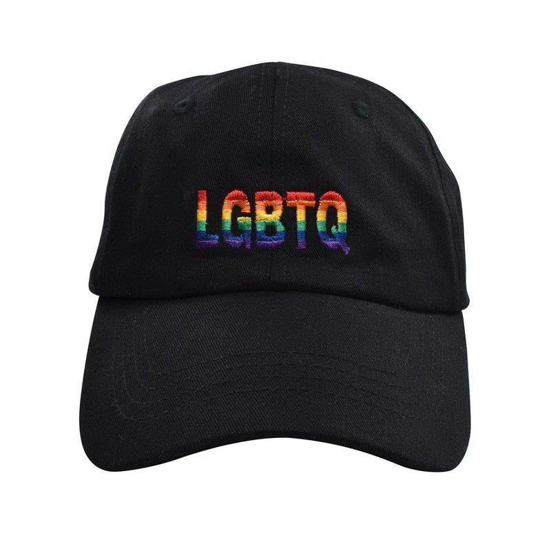 Rainbow LGBTQ Baseball Hats in Black - The Awareness Company