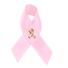 Load image into Gallery viewer, Satin Pink Ribbon Pins - The Awareness Company