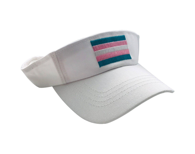 Transgender Flag Visors in White - The Awareness Company