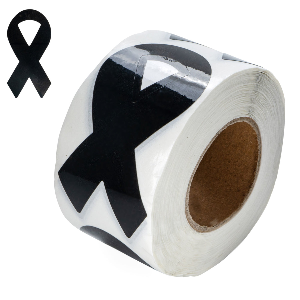 Black Ribbon Shaped Stickers, Melanoma Ribbon Stickers – The Awareness ...