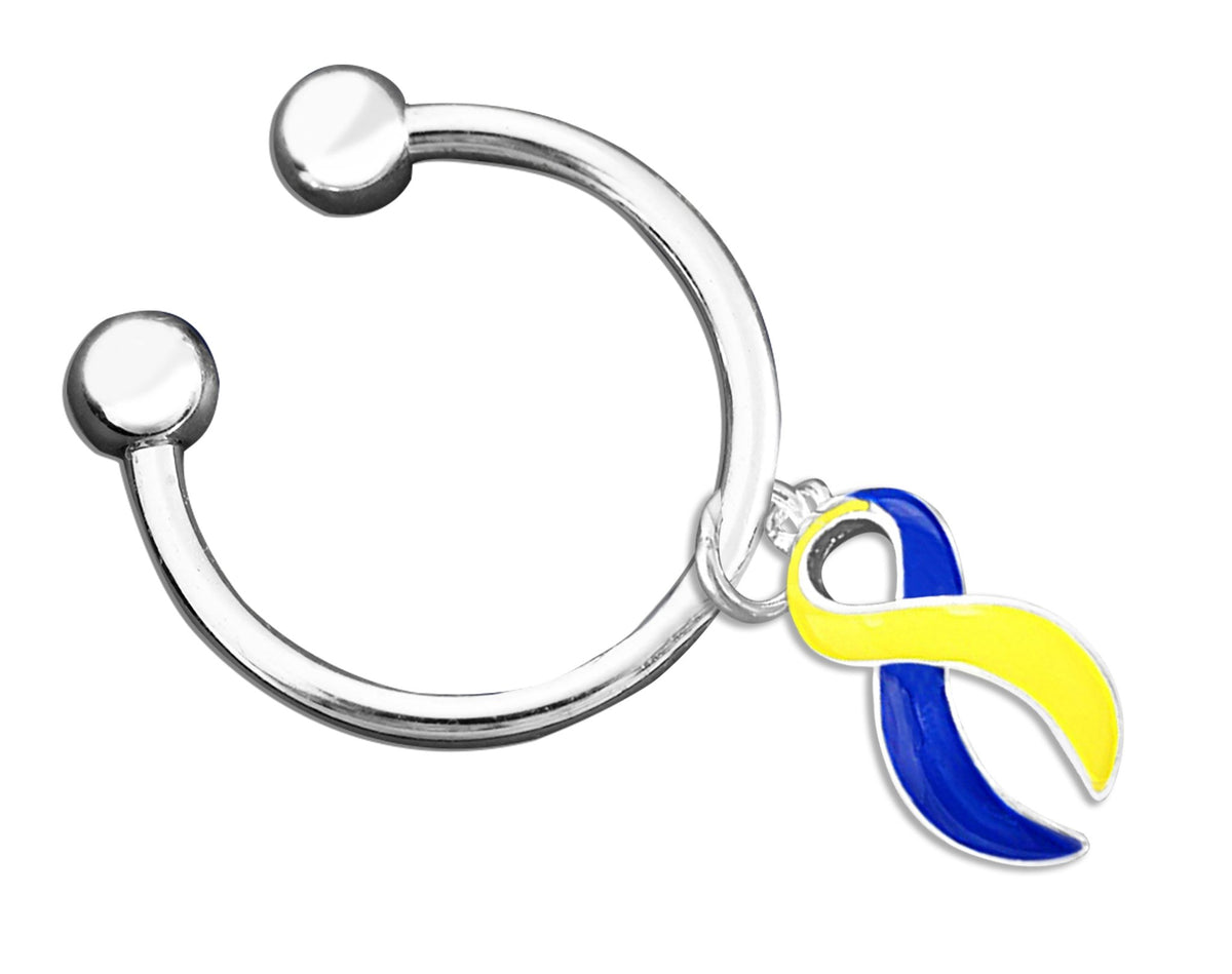 Bulk Blue & Yellow Keychains for Down Syndrome and Ukraine Support ...