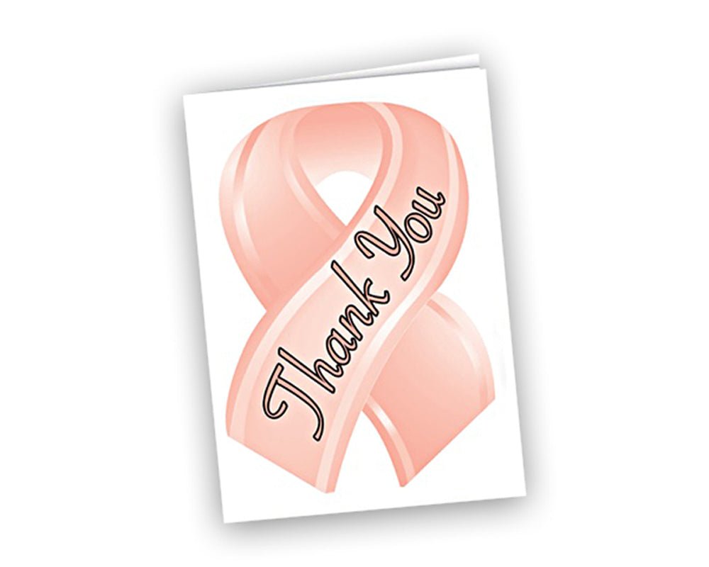 Bulk Peach Ribbon Note Cards for Uterine Cancer & Endometrial Cancer ...