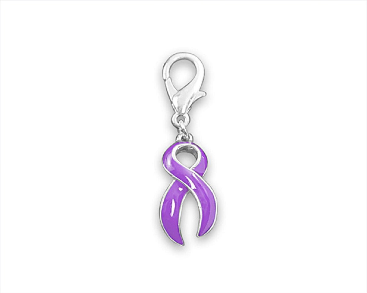 Wholesale Purple Ribbon Hanging Charms, Alzheimer's Awareness, Domestic ...