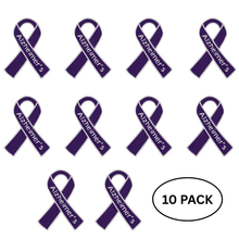 Load image into Gallery viewer, 10 Pack Alzheimer&#39;s Awareness Ribbon Pins - The Awareness Company