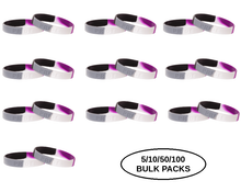 Load image into Gallery viewer, Bulk Pack Asexual Silicone Bracelets - The Awareness Company