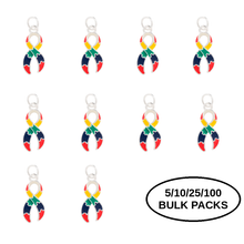 Load image into Gallery viewer, Bulk Pack Autism Awareness Ribbon Charms - The Awareness Company