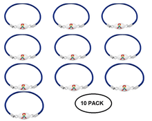 Load image into Gallery viewer, 10 Pack Autism Awareness Ribbon Stretch Bracelets - The Awareness Company