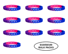 Load image into Gallery viewer, Bulk Pack Bisexual Chain Link Silicone Bracelets - The Awareness Company