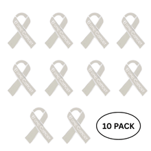 Load image into Gallery viewer, 10 Pack Bone Cancer Awareness Ribbon Pins - The Awareness Company