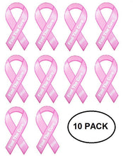 Load image into Gallery viewer, 10 Pack Breast Cancer Find The Cure Ribbon Car Magnets - The Awareness Company