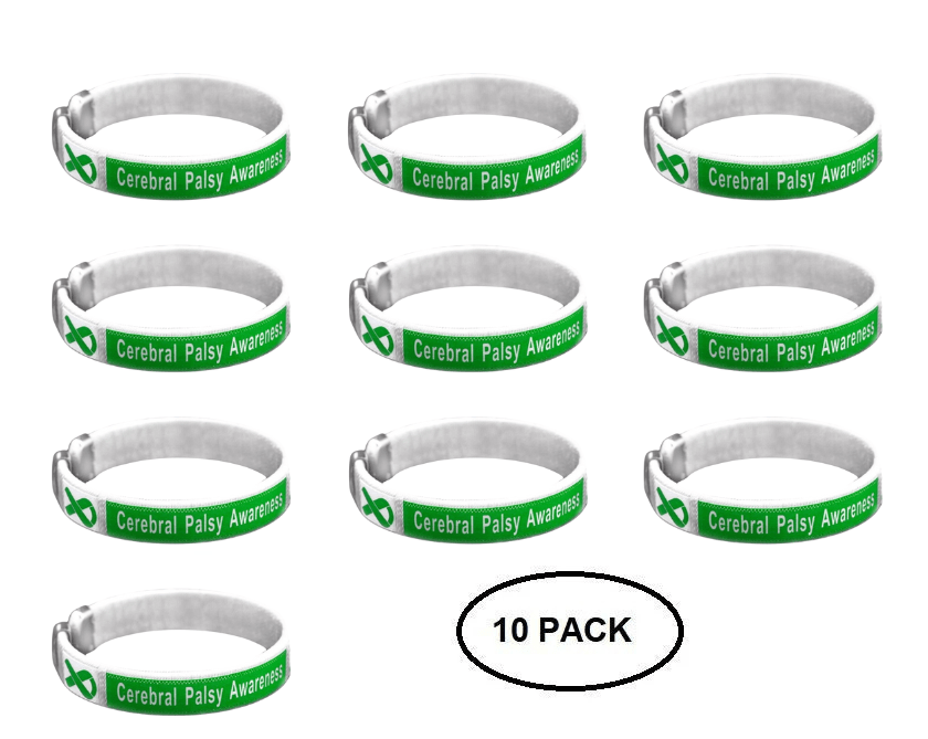 10 Pack Cerebral Palsy Bangle Bracelets - The Awareness Company