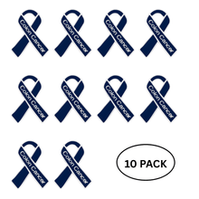 Load image into Gallery viewer, 10 Pack Colon Cancer Awareness Ribbon Pins - The Awareness Company