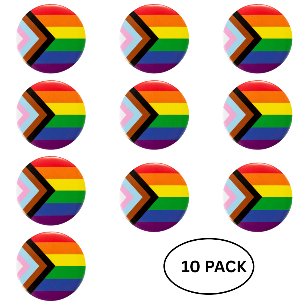 10 Pack Daniel Quasar Flag Button Pins - The Awareness Company