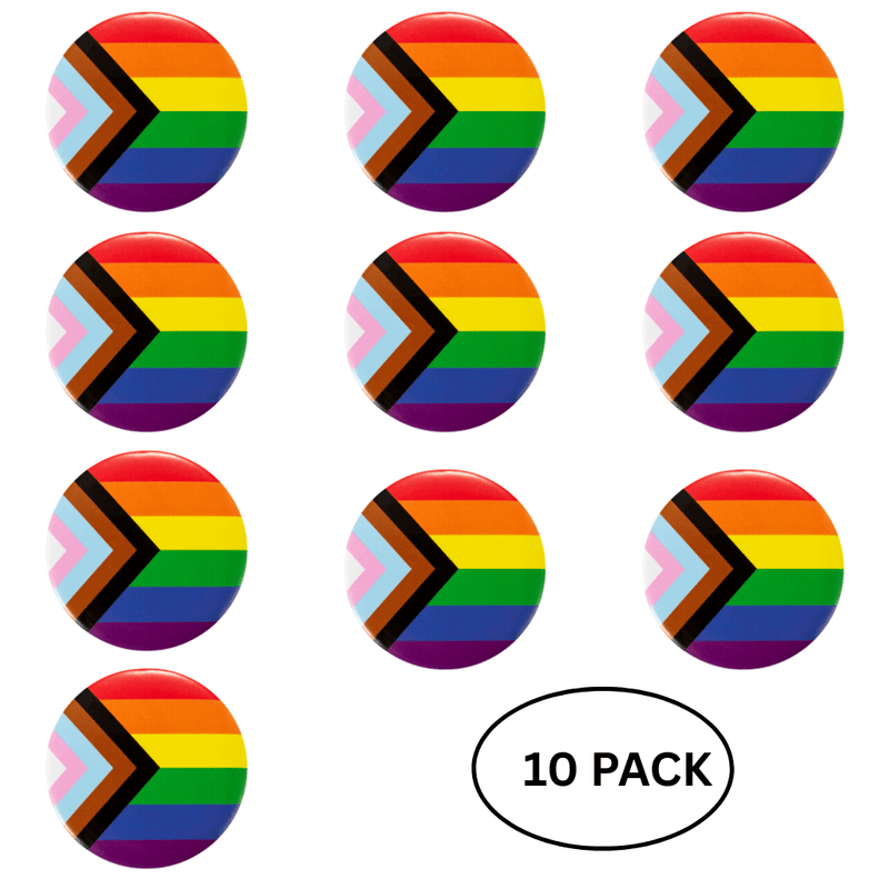 10 Pack Daniel Quasar Flag Button Pins - The Awareness Company