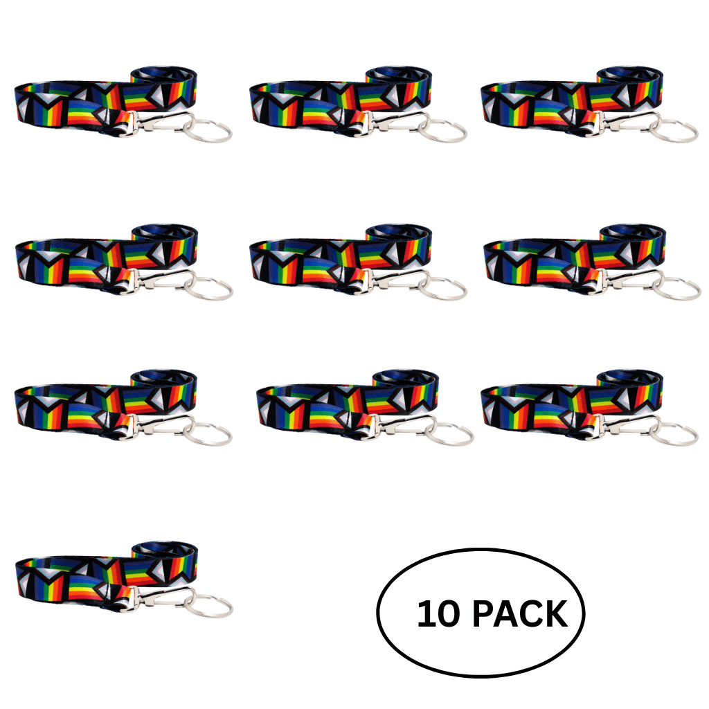 10 Pack Daniel Quasar Flag Lanyards - The Awareness Company