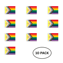 Load image into Gallery viewer, 10 Pack Daniel Quasar Intersex - Inclusive Flag Lapel Pins - The Awareness Company