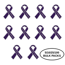 Load image into Gallery viewer, Bulk Pack Domestic Violence Awareness Ribbon Pins - The Awareness Company