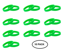 Load image into Gallery viewer, 10 Pack Green Silicone Bracelets - The Awareness Company