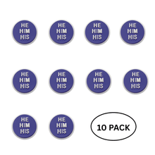 Load image into Gallery viewer, 10 Pack He Him Pronoun Silicone Pins - The Awareness Company
